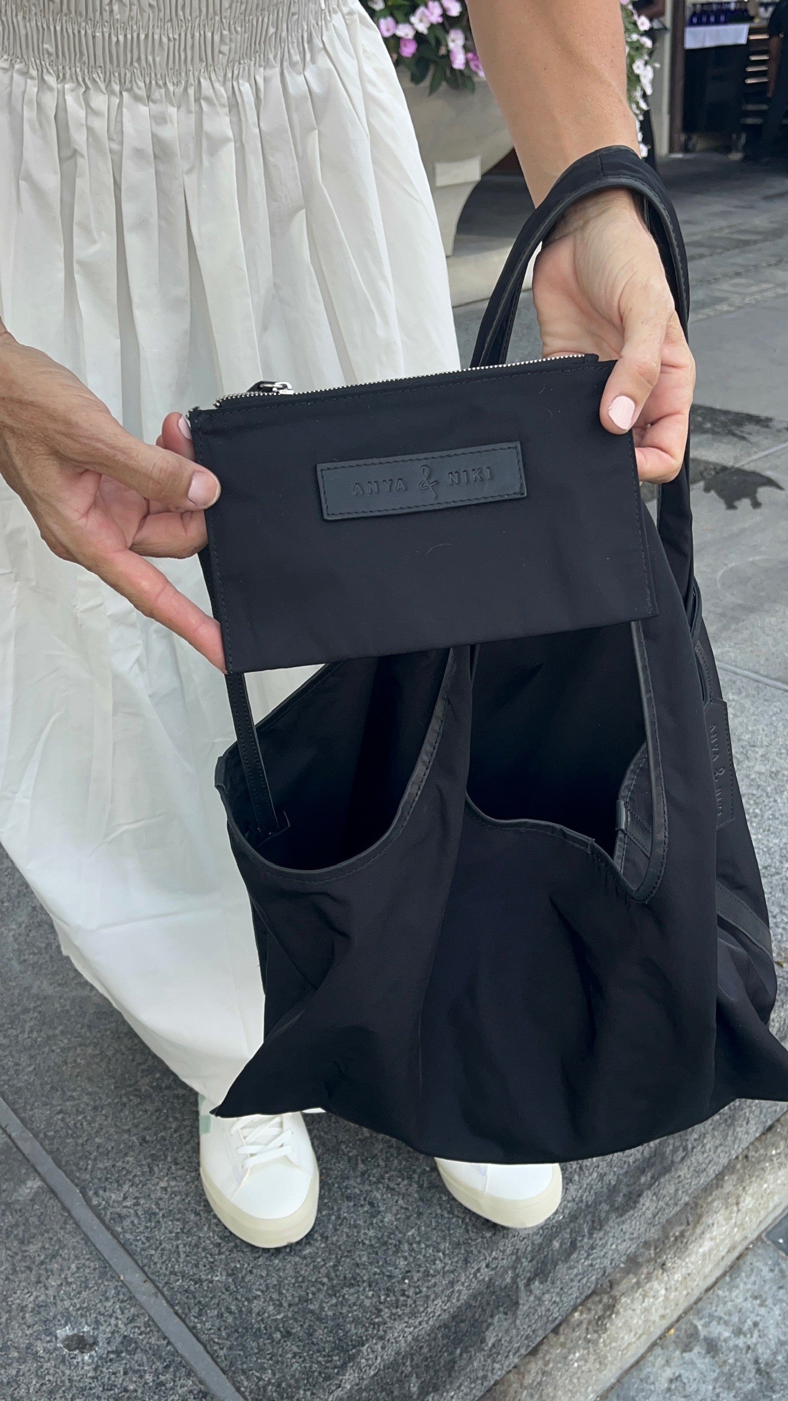 black nylon travel tote bag Members Only for Lightweight (One Size) | Foldable and Packable Tote Bag with Zipper, Travel Essentials resistant nylon Nora Nylon Travel Tote -