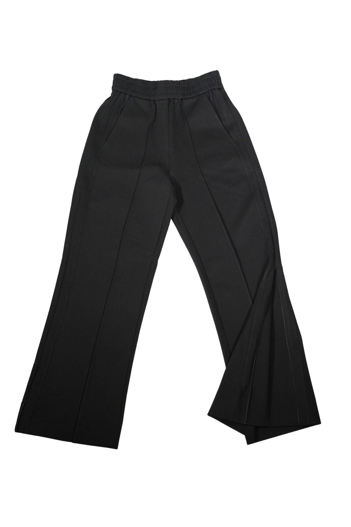 Women's Black Double Knit Track Pant – Elevated Athleisure| Del