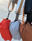 Collection of 3 new Orlando Belt Bags in Gray, Brown and Orange