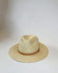 The Favorite Straw Panama Hat with tan leather band