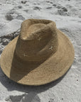 Straw hat on a sandy beach