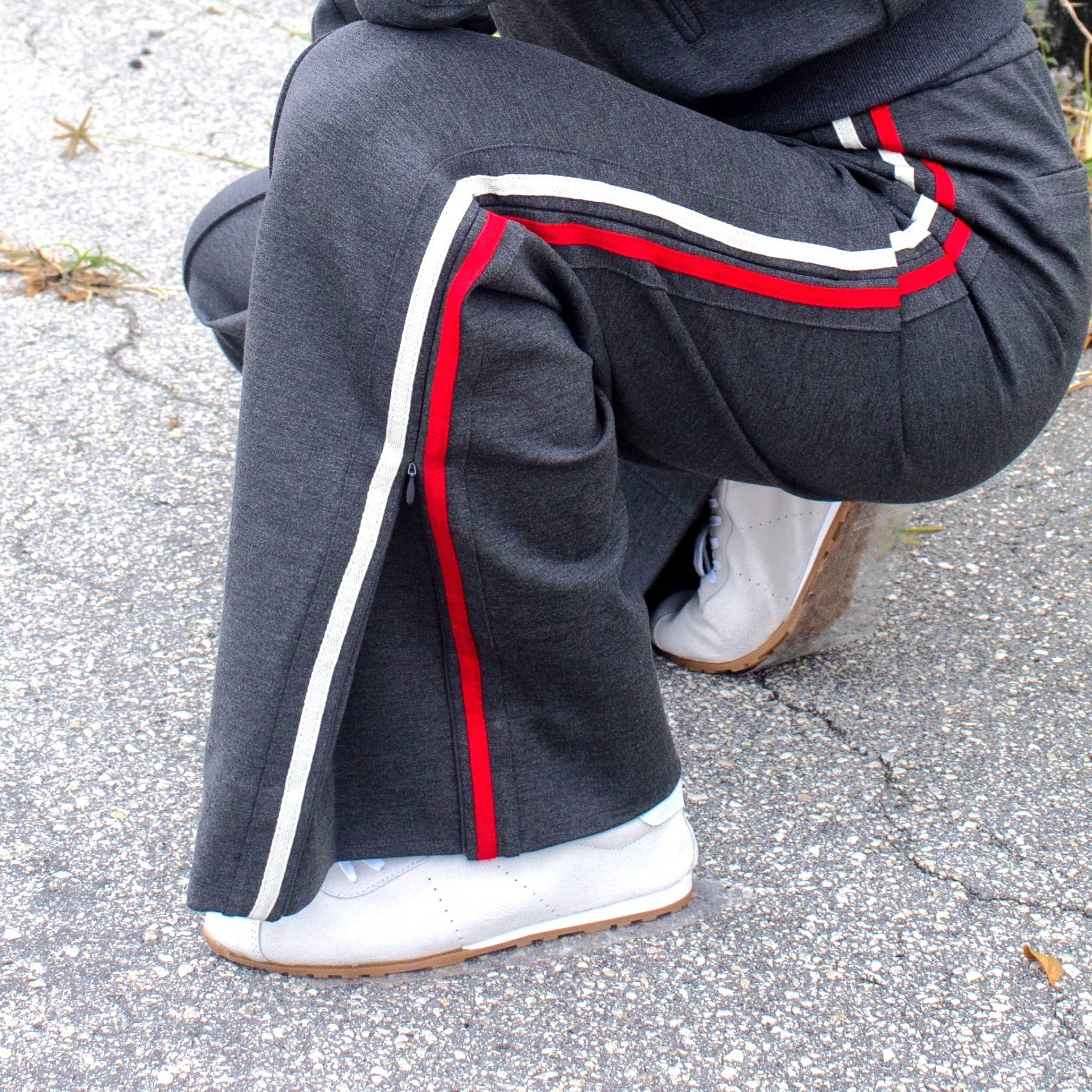 Del Mar Double Knit Track Pant Gray