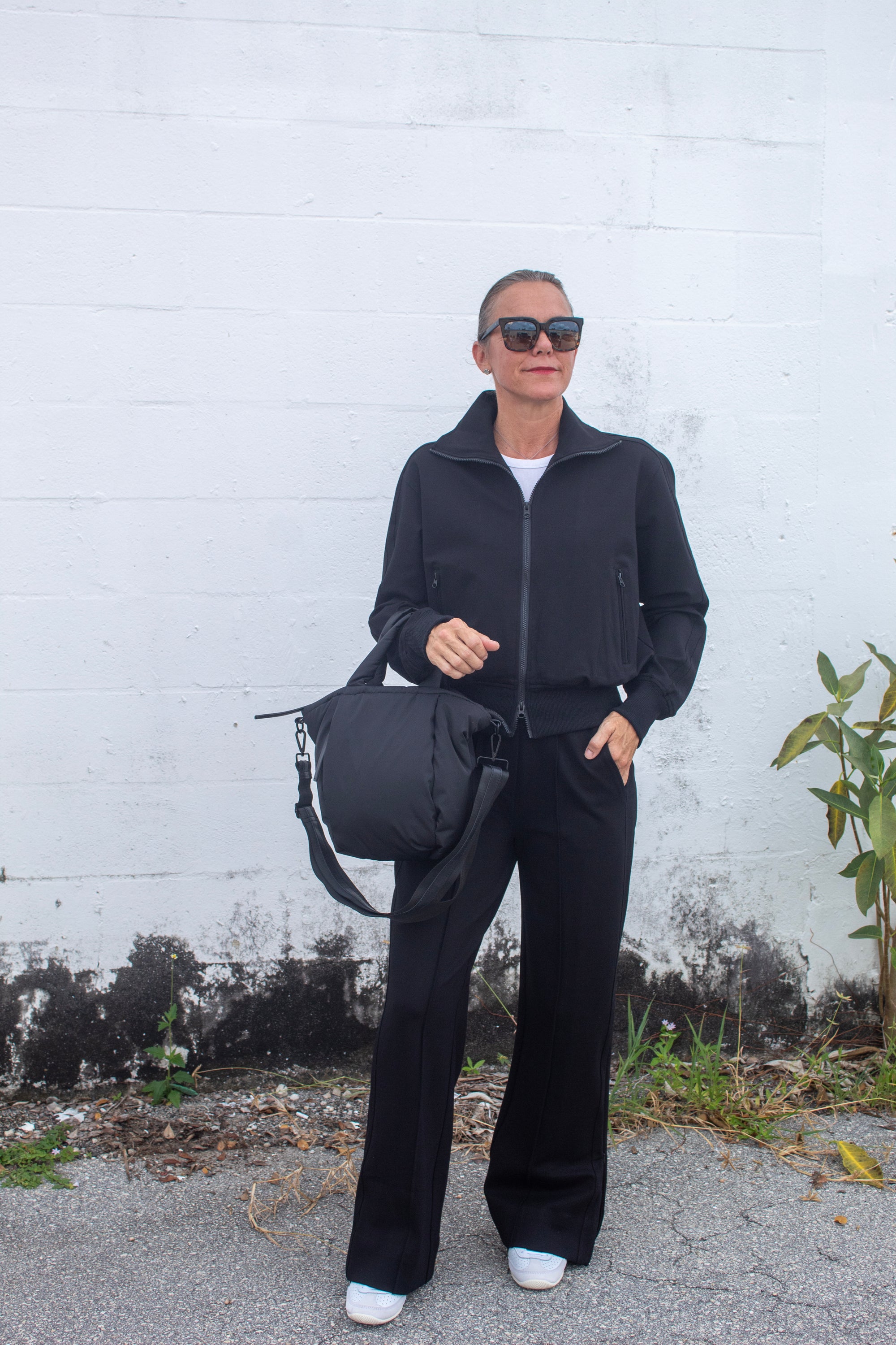 Del Mar Double Knit Track Pant Black