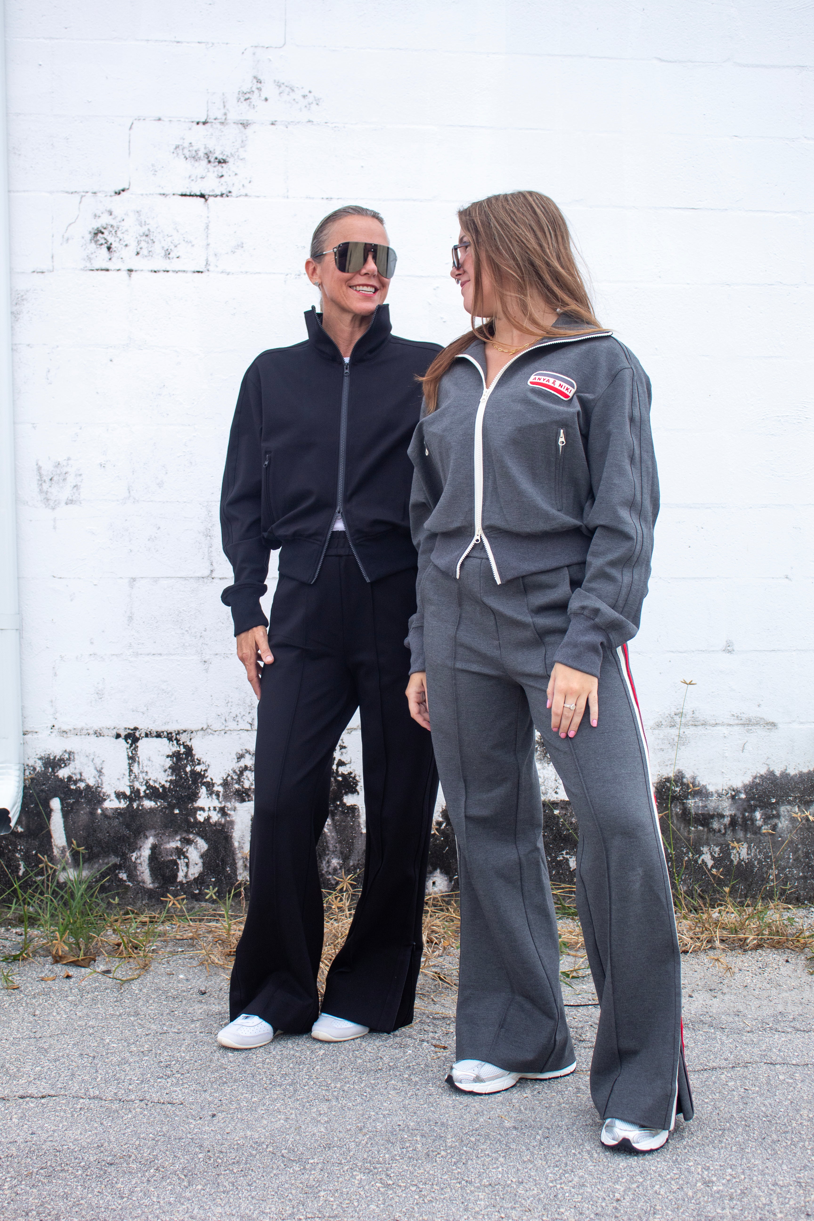 Women's Black Double Knit Track Pant – Elevated Athleisure| Del