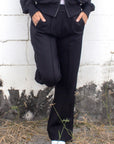 Del Mar Double Knit Track Pant Black