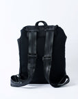 Padded mesh back on the Anya & Niki Delray Backpack - a black nylon backpack with glossy black lining.