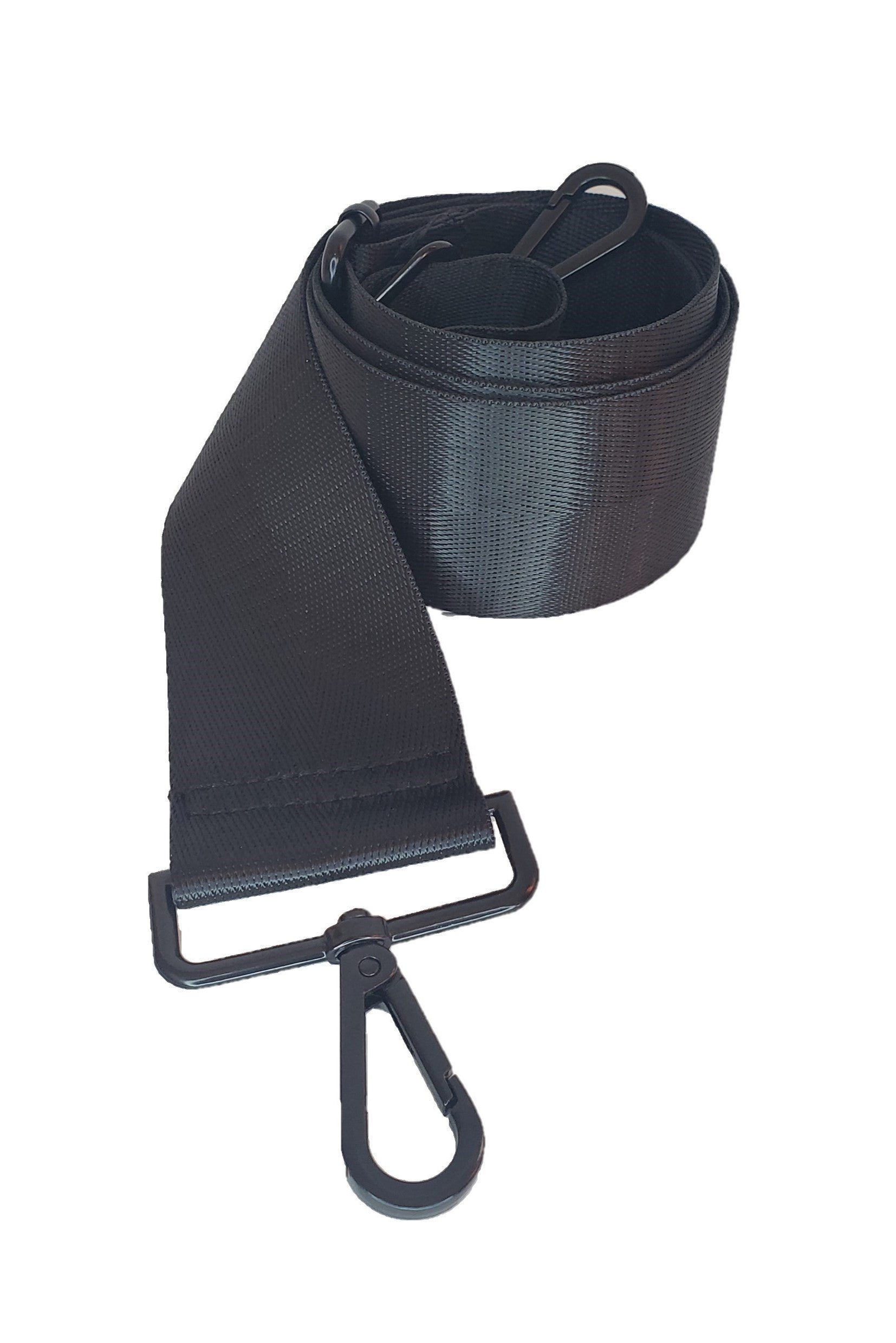 black nylon crossbody strap
